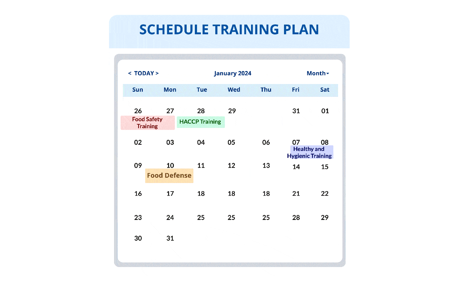 Schedule & Execute Training Sessions